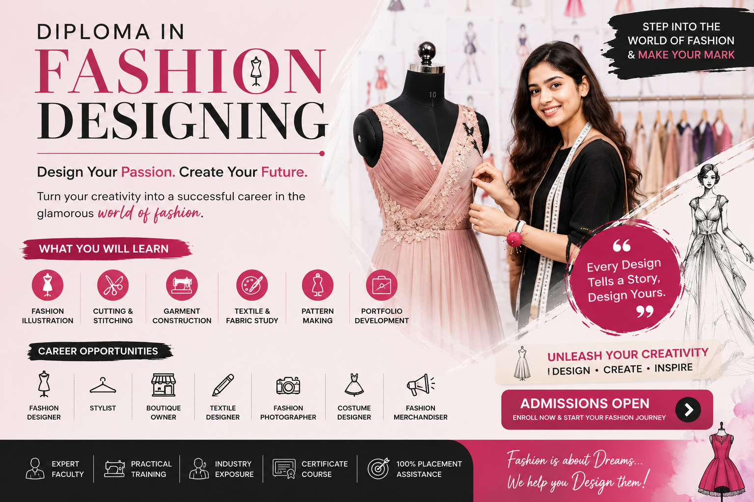DIPLOMA IN FASHION DESIGNING at AICDM Foundation