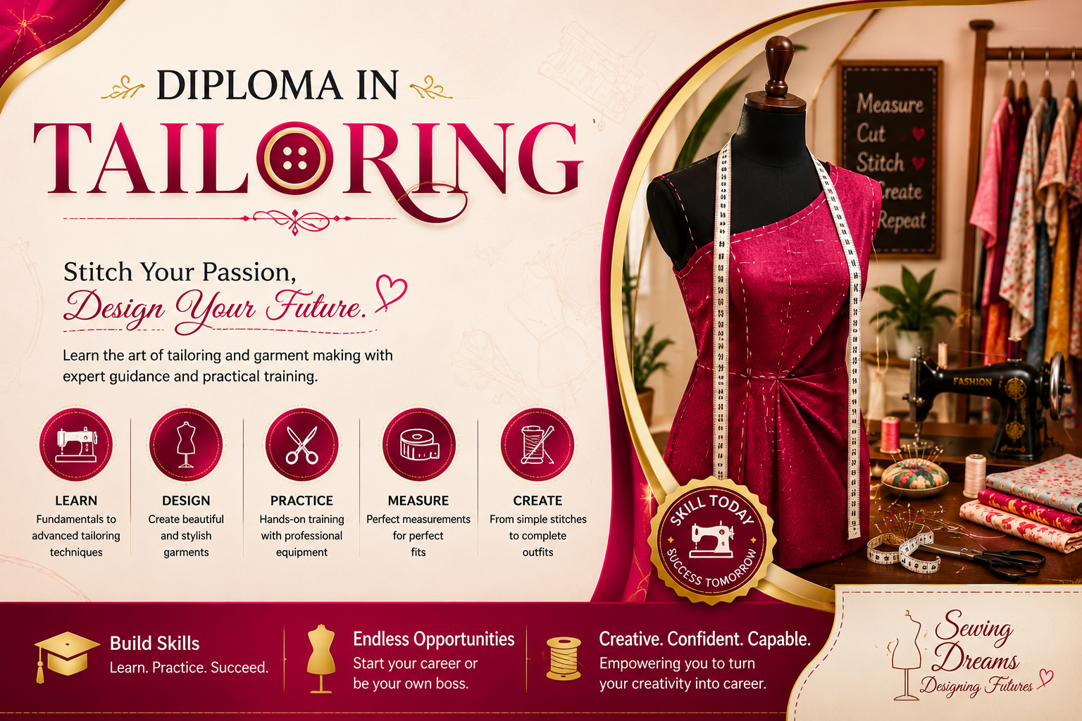 DIPLOMA IN TAILORING at AICDM Foundation