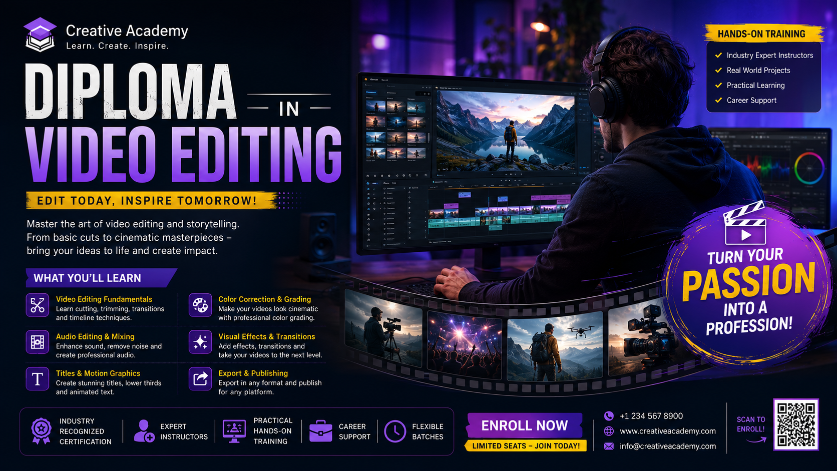 DIPLOMA IN VIDEO EDITING at AICDM Foundation